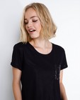T-shirts - Zwart T-shirt met glittercoating