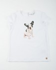 T-shirts - Wit T-shirt met hond