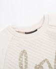 Sweaters - Beige sweater met glitterprint