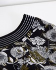 Hemden - Zwarte blouse met botanische print