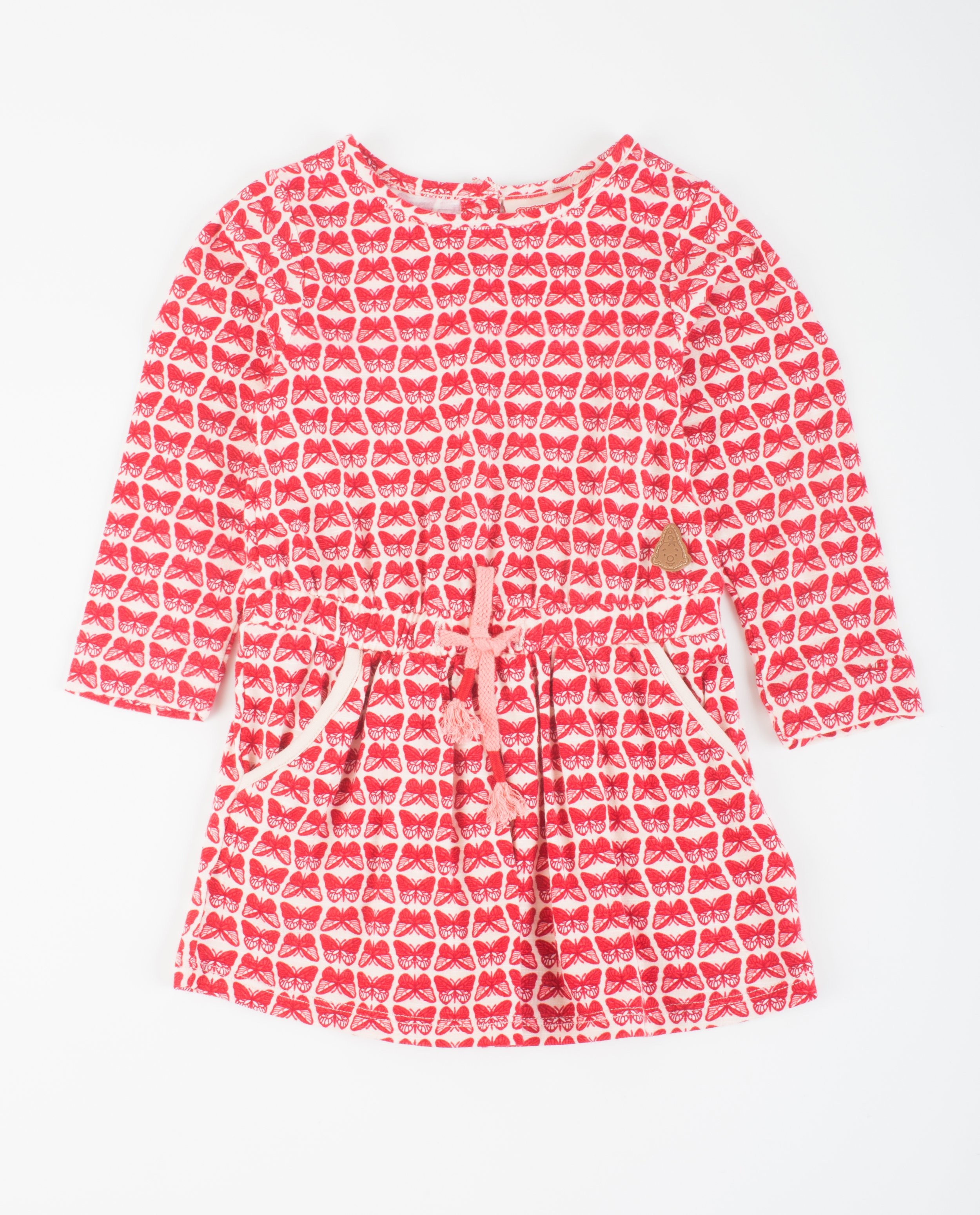 Roze jurkje met vlinderprint Bumba - null - Bumba
