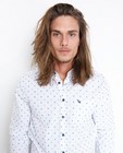 Hemden - Wit hemd met geometrisch patroon