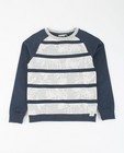 Donkerblauwe sweater, tropical print - null - JBC