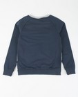 Sweats - Donkerblauwe sweater, tropical print