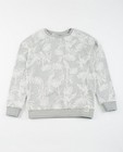 Lichtgrijze sweater, tropical print - null - JBC