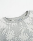 Sweaters - Lichtgrijze sweater, tropical print