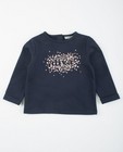 Donkerblauwe sweater met print - null - Besties
