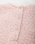 Nachtkleding - Lichtroze pyjama met bloemenprint