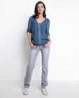 Jeans - Lichtgrijze straight fit jeans