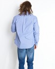 Hemden - Wit-blauw ruitjeshemd met patroon