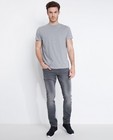 Jeans - Jeans gris en sweat denim délavé
