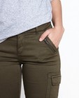 Pantalons - Legergroene cargobroek