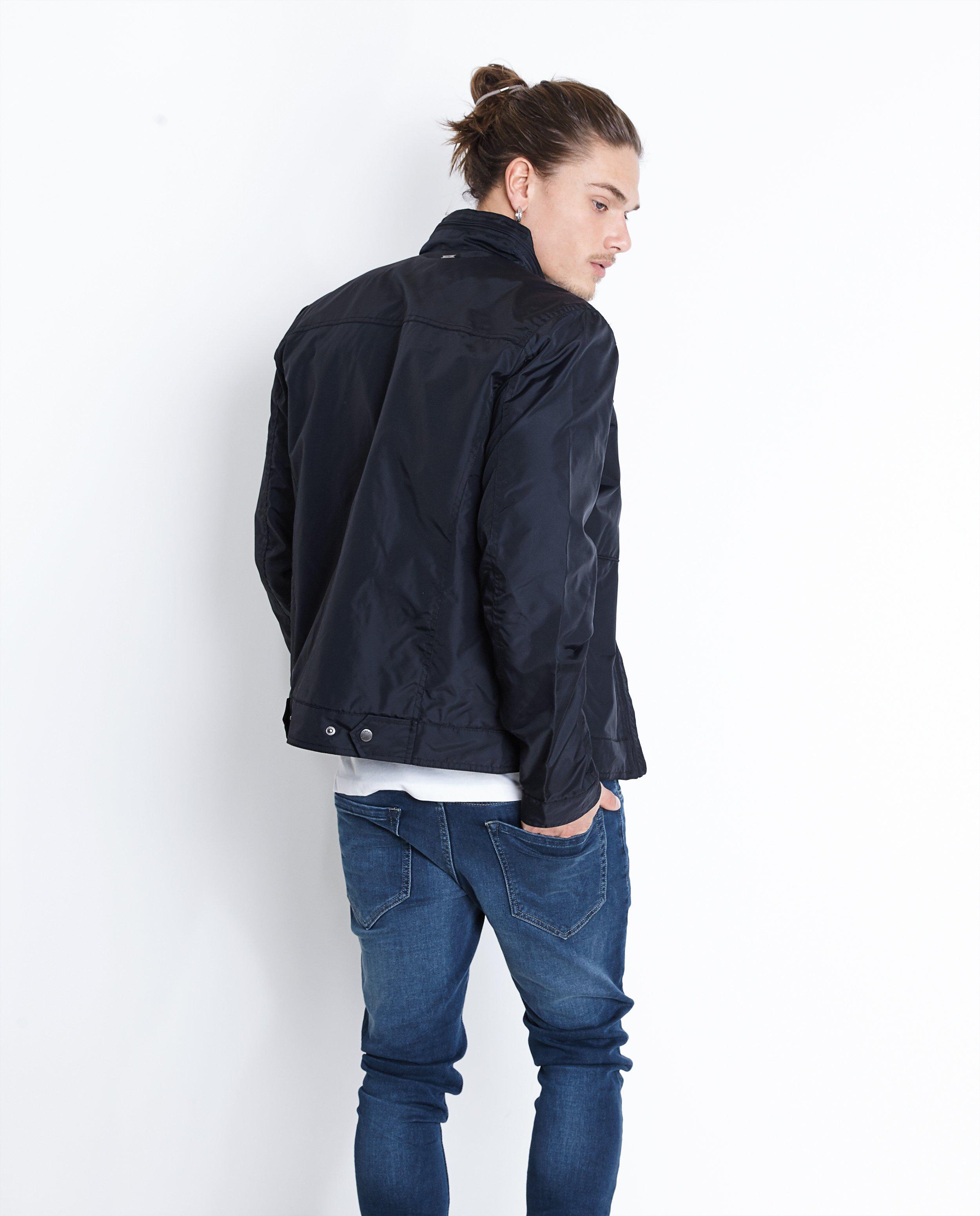 Jassen - Donkerblauwe casual jas, slim fit