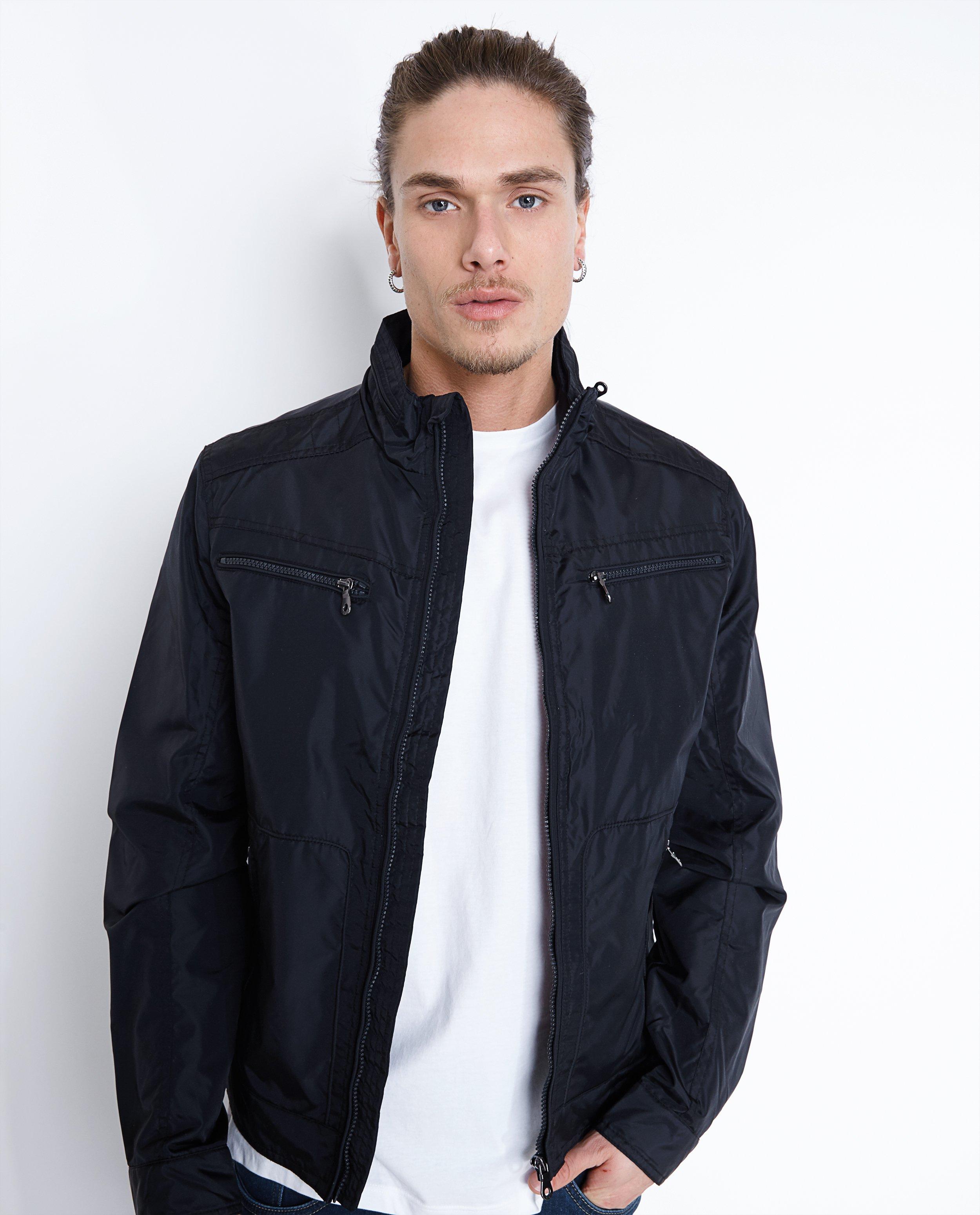 Jassen - Donkerblauwe casual jas, slim fit