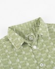 Hemden - Kaki hemd met micro ruitenprint