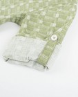 Hemden - Kaki hemd met micro ruitenprint