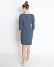 Kleedjes - Donkerblauwe jurk, abstracte print