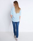 Hemden - Ijsblauwe blouse met abstracte print