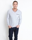 Pulls - Lichtgrijze sweater met ribpatroon