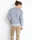 Sweaters - Grijze sweater met subtiel patroon