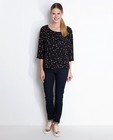 Bedrukte blouse met knooplint - null - JBC