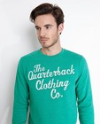 Groene sweater met opschrift - null - Quarterback