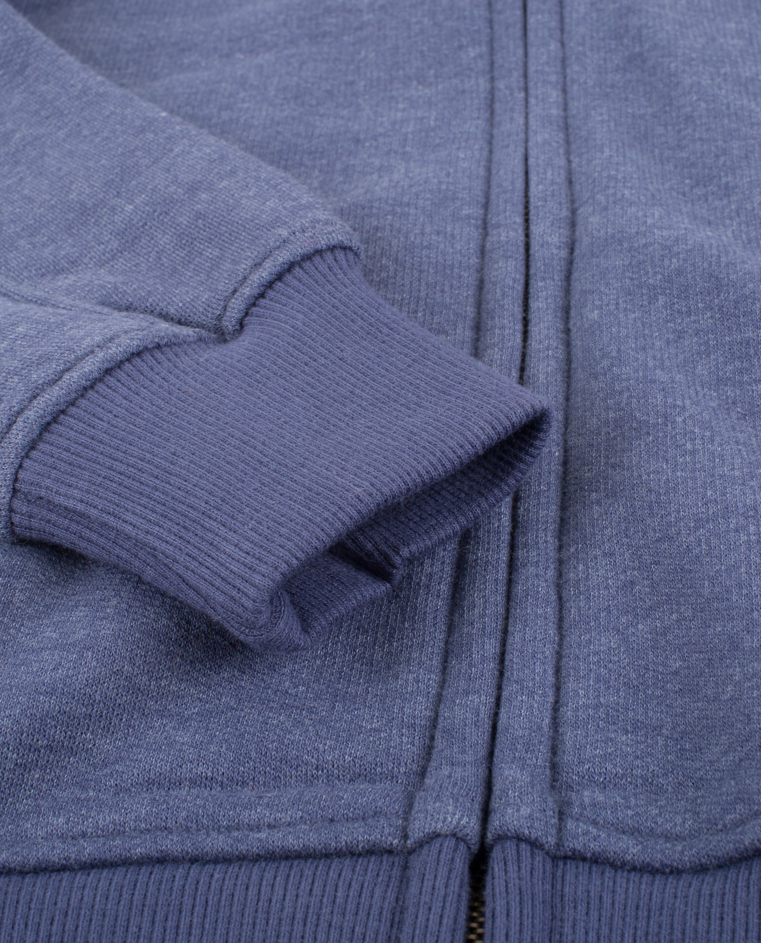 Cardigan - Blauw vest met kap + patch 