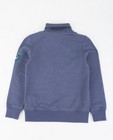 Sweats - Blauwe sweater met sjaalkraag