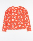 Sweaters - Rode sweater met bloemenprint