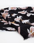 Bonneterie - Écharpe noire avec impression florale
