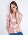 T-shirts - Rood-wit gestreepte blouse