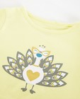 T-shirts - Longsleeve met print van een pauw