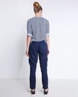 Broeken - Donkerblauwe pantalon van lyocell