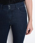 Jeans - Donkere slim fit jeans met high back