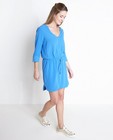 Kleedjes - Blauwe crêpe jurk 