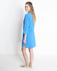 Kleedjes - Blauwe crêpe jurk 