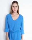 Robes - Blauwe crêpe jurk 