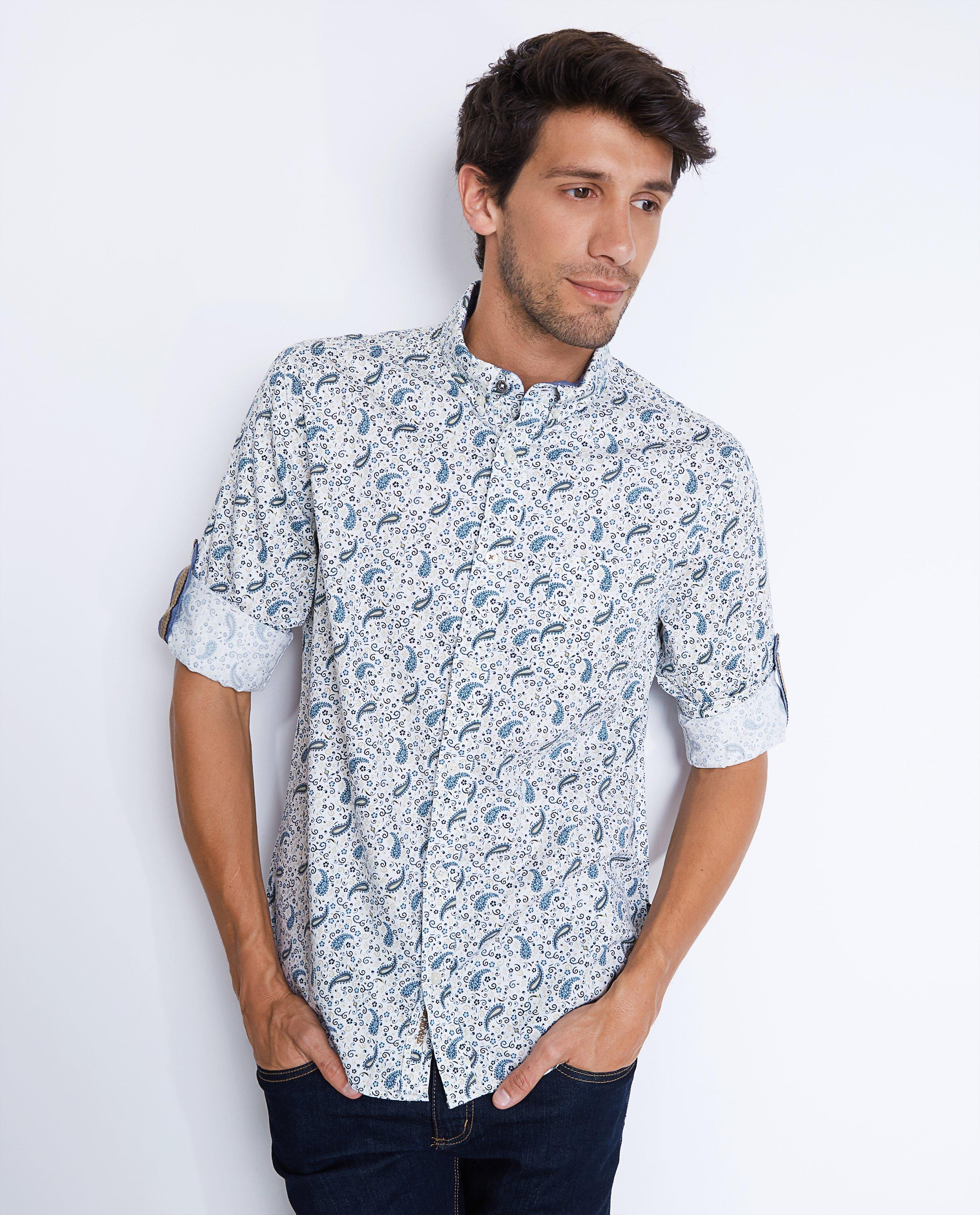 Chemises - Roomwit hemd met paisley print