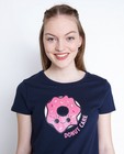 T-shirts - Donkerblauw T-shirt met glitterprint