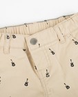 Pantalons - Katoenen broek met gitarenprint