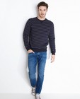 Sweaters - Donkerblauwe gestreepte sweater