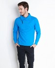 Sweaters - Blauwe sweater met sjaalkraag