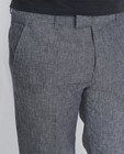 Pantalons - Grijze kostuumbroek van een linnenmix