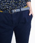Pantalons - Donkerblauwe chino met riem