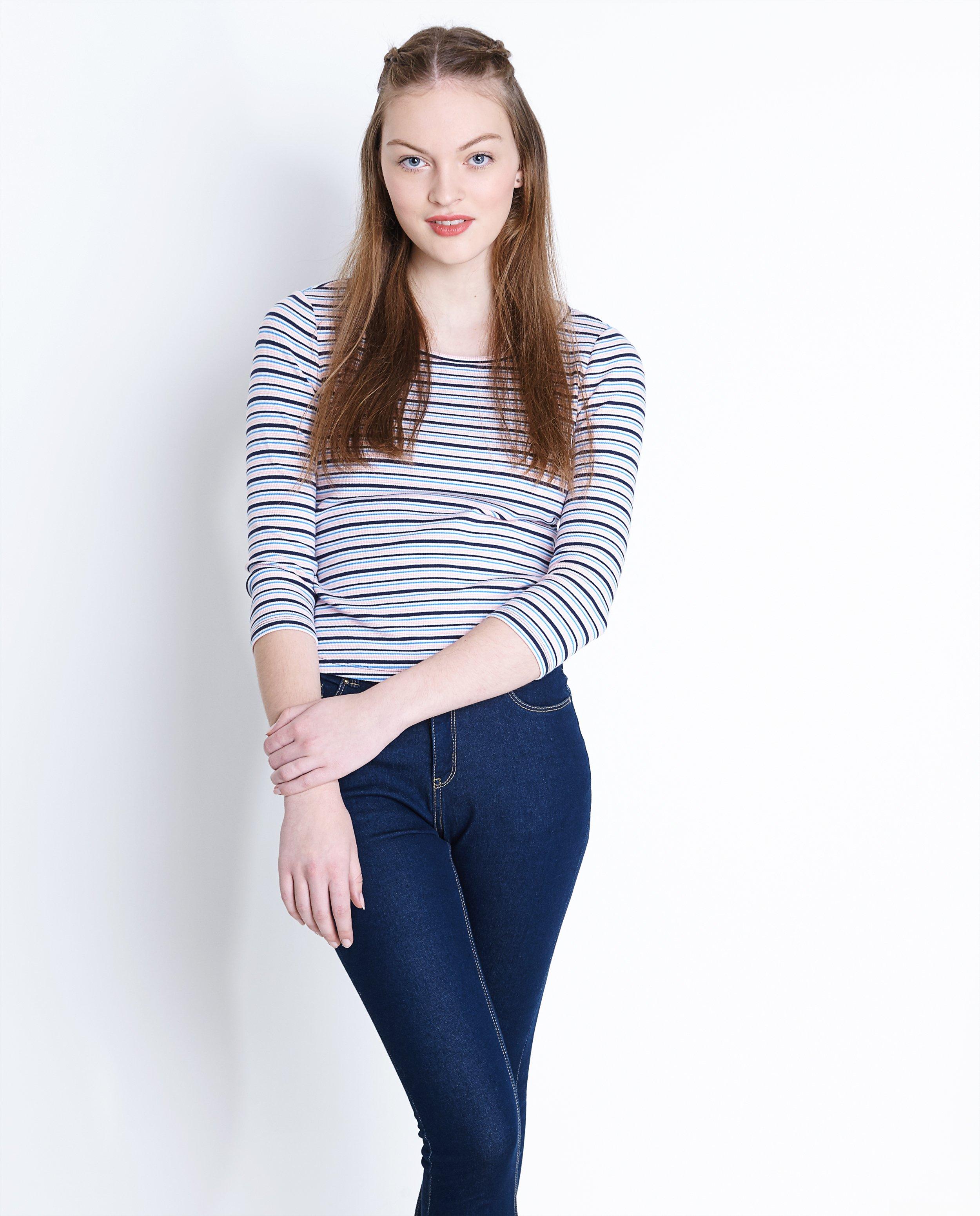 Gestreepte top in marinestijl - null - Groggy