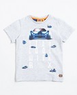 T-shirts - Lichtgrijs T-shirt met autoprint Rox