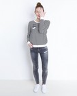 Sweaters - Kaki sweater met print + pailletten