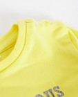 Gele pyjama van biokatoen met print