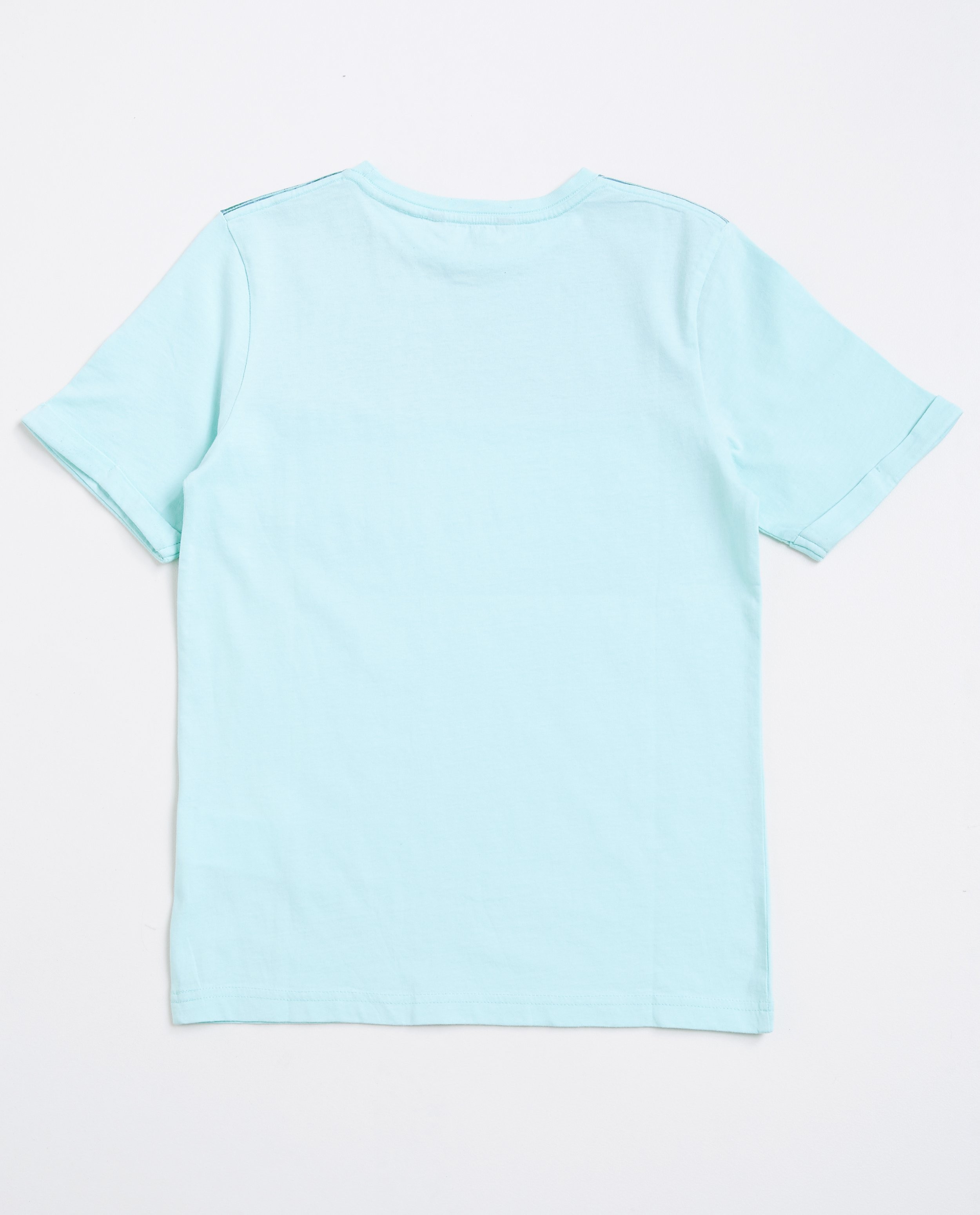 T-shirts - Turkoois T-shirt met tropische print