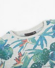 T-shirts - Grijs T-shirt met tropische print